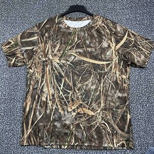 Realtree by Colosseum Shirt Men 3XL Max-7 Brown Camo Short Sleeve Crew‎ Neck